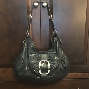 B. Makowsky Hobo Purse w Silver hardware